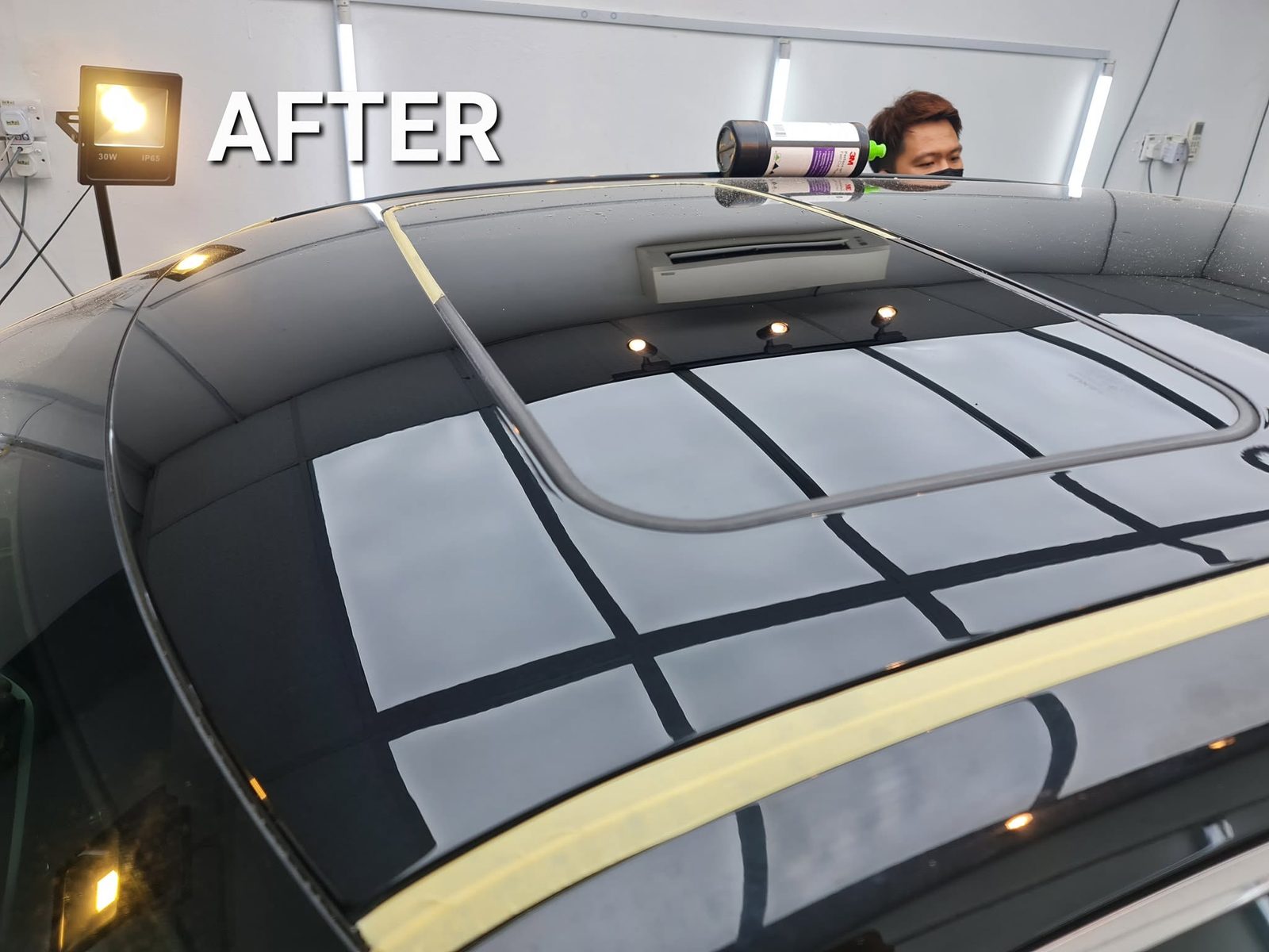 Vehicle paint after polishing and preparation