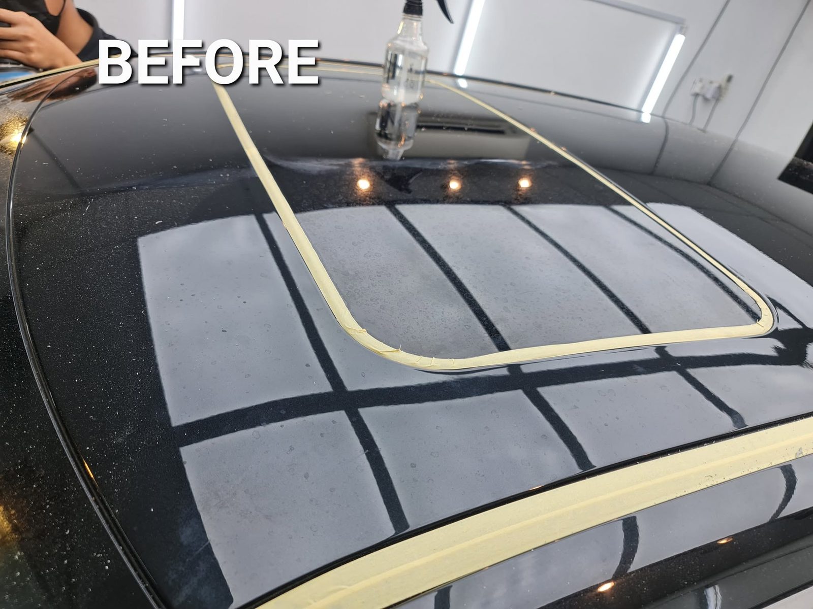 Vehicle paint before polishing